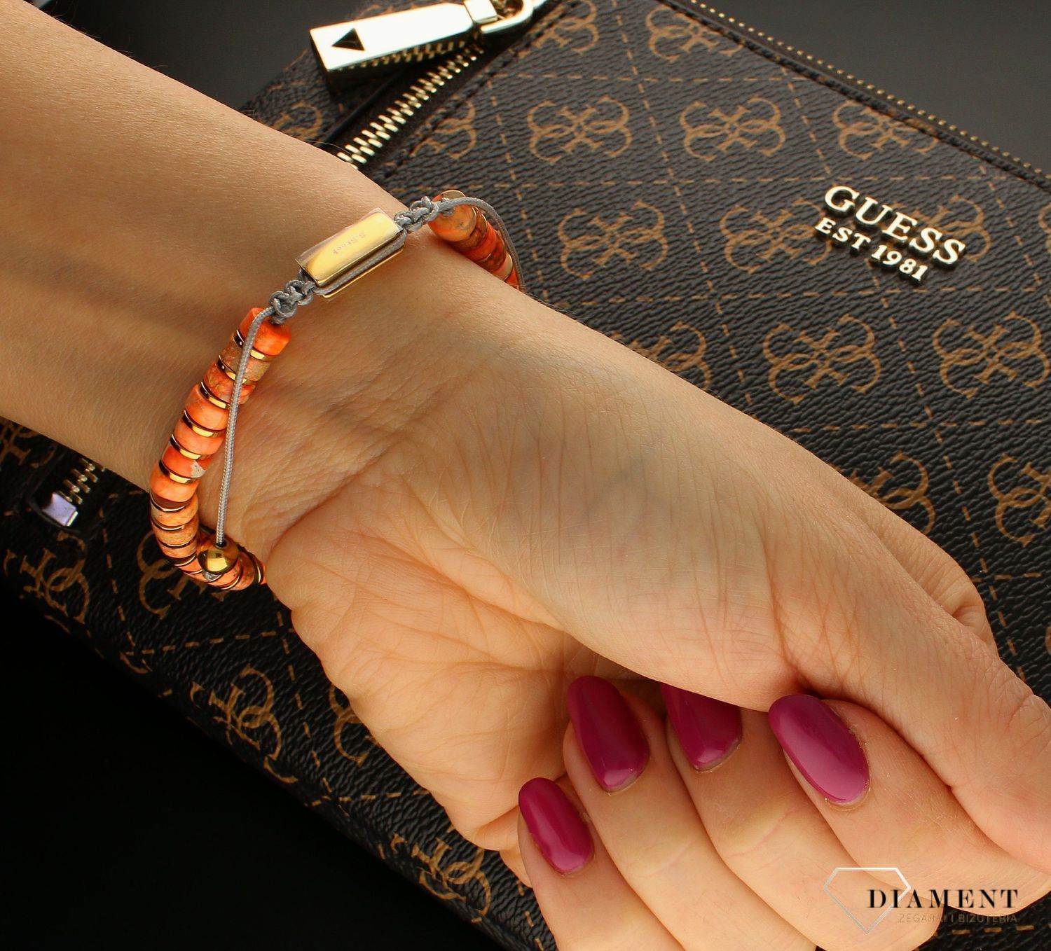 Bransoletka męska Nomination Instict Jasper Pomarańczowy 027927 086.jpg